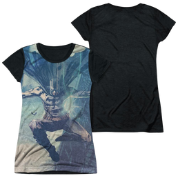 Batman Skyscrapers - Juniors Black Back T-Shirt Juniors Black Back T-Shirt Batman   
