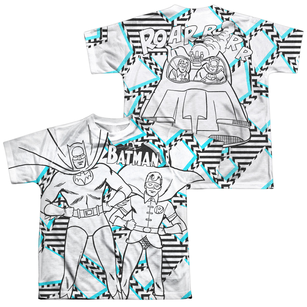 DC Batman Gaudy Bat (Front/Back Print) - Youth All-Over Print T-Shirt Youth All-Over Print T-Shirt (Ages 8-12) Batman   