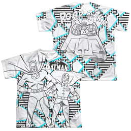 DC Batman Gaudy Bat (Front/Back Print) - Youth All-Over Print T-Shirt Youth All-Over Print T-Shirt (Ages 8-12) Batman   