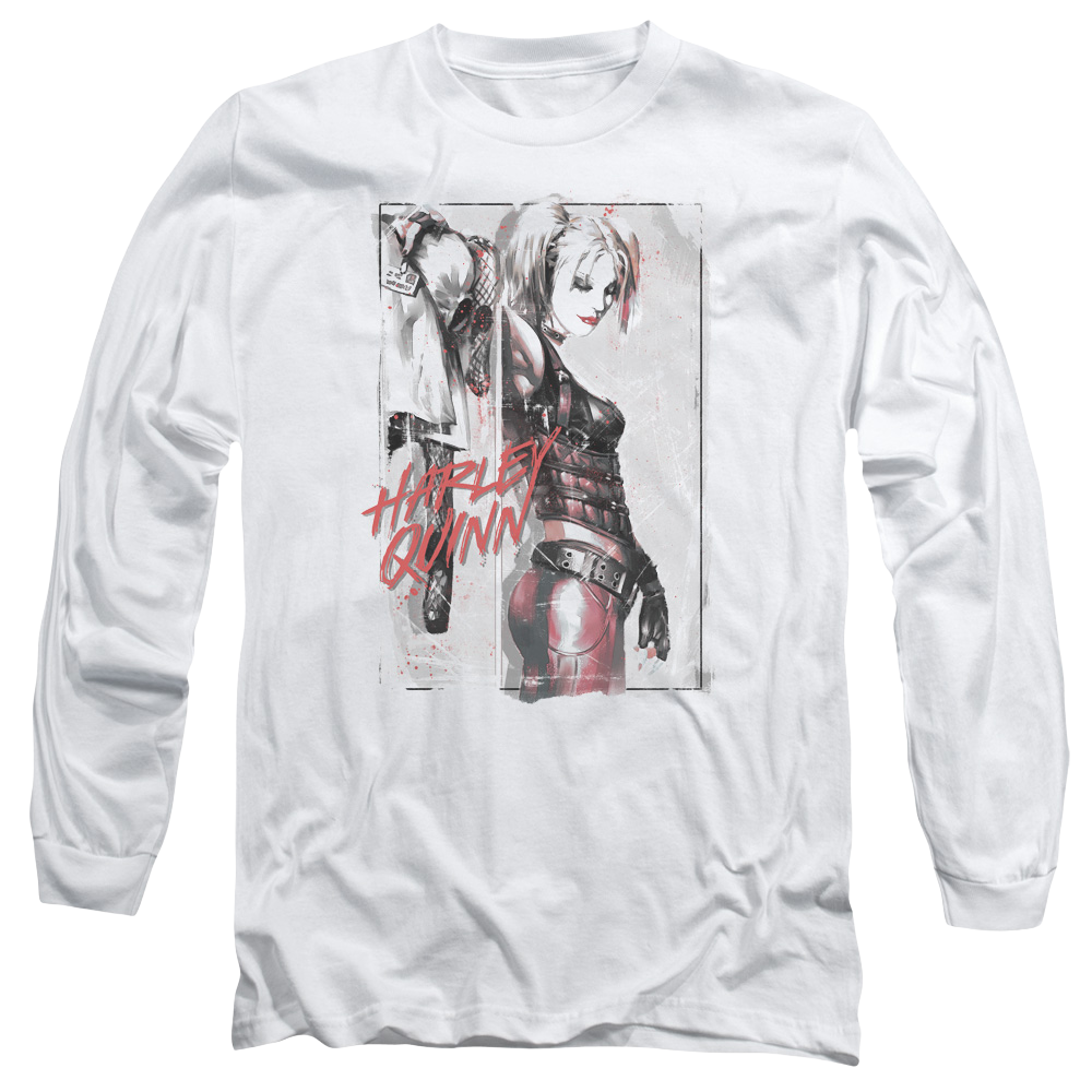 Batman Ink Wash Harley - Men's Long Sleeve T-Shirt Men's Long Sleeve T-Shirt Harley Quinn   
