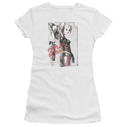 Batman Ink Wash Harley - Juniors T-Shirt Juniors T-Shirt Harley Quinn   