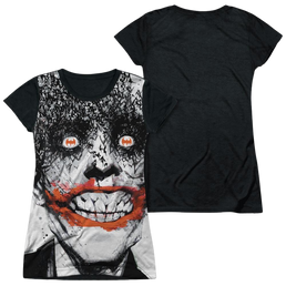 Batman Bats On The Brain - Juniors Black Back T-Shirt Juniors Black Back T-Shirt Joker   