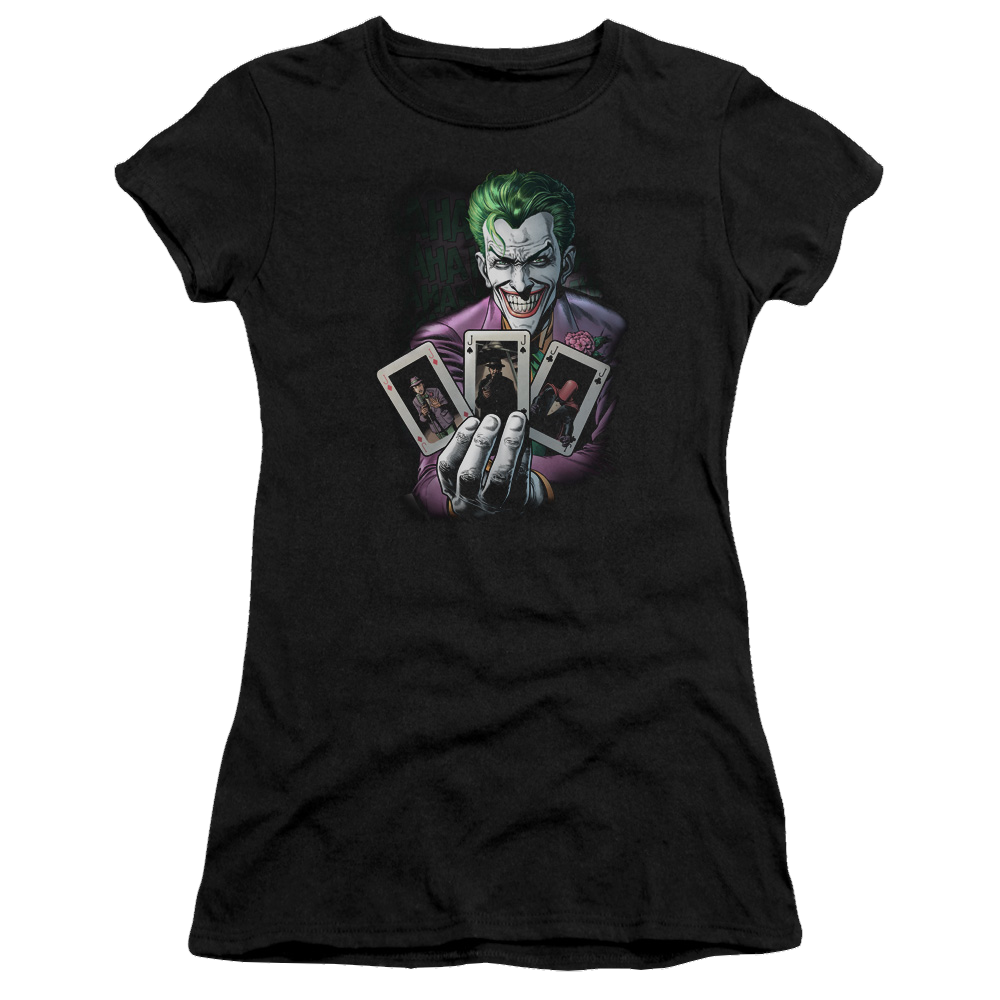 Batman 3 Of A Kind - Juniors T-Shirt Juniors T-Shirt Joker   