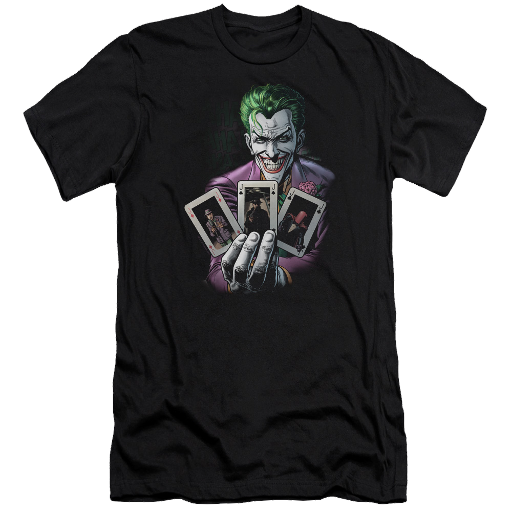 Batman 3 Of A Kind - Men's Premium Slim Fit T-Shirt Men's Premium Slim Fit T-Shirt Joker   
