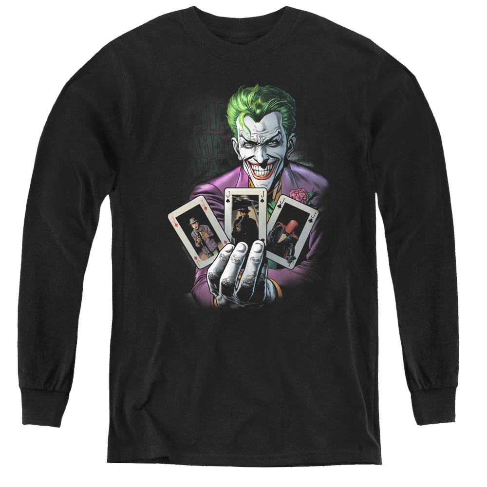 Joker, The 3 Of A Kind - Youth Long Sleeve T-Shirt Youth Long Sleeve T-Shirt Joker   