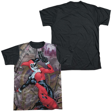 Harley Quinn Batman Roller Coaster Of Love men's black back t-shirt