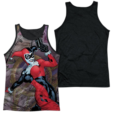 Harley Quinn Batman Roller Coaster Of Love men's black back tank