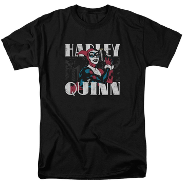 Black men's regular fit t-shirt with Harley Quinn Batman Harley Bold graphic