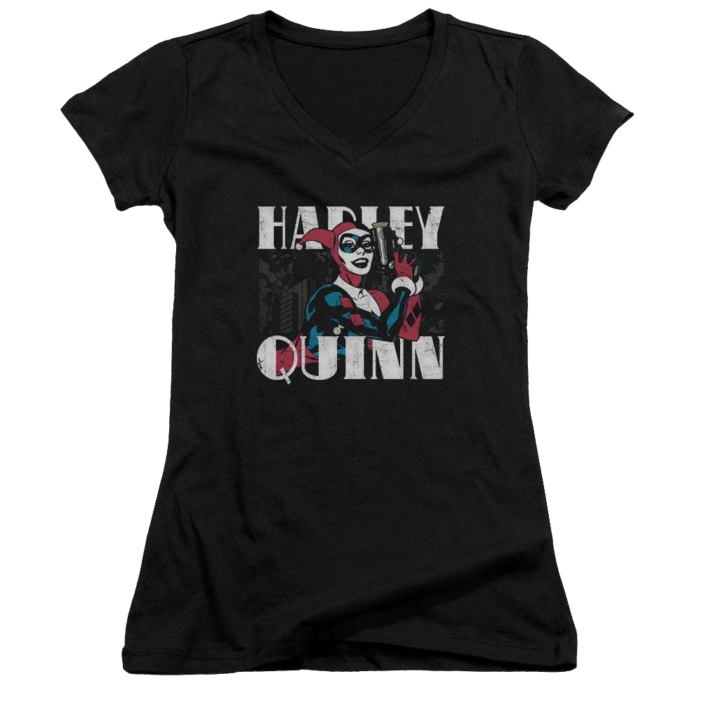 Batman Harley Bold - Juniors V-Neck T-Shirt Juniors V-Neck T-Shirt Harley Quinn   