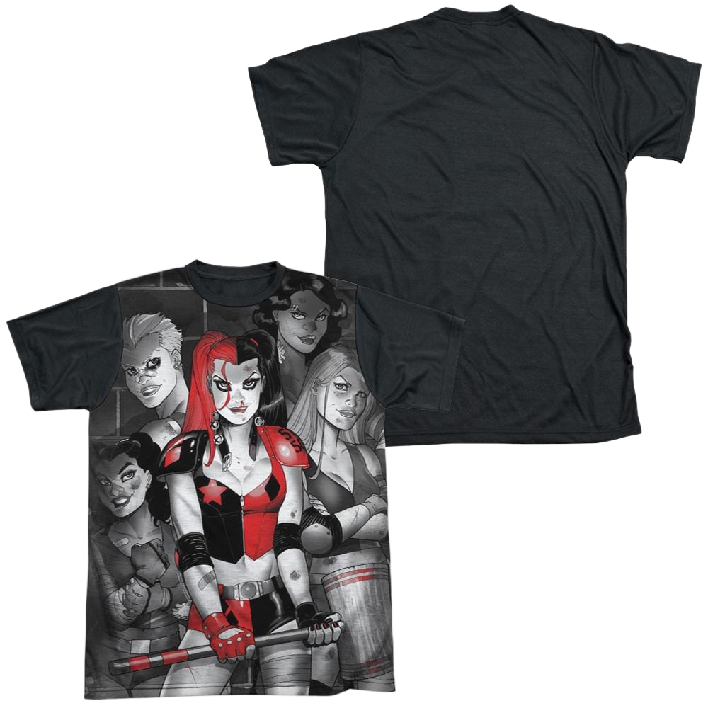 Batman Bad Girls - Men's Black Back T-Shirt Men's Black Back T-Shirt Harley Quinn   