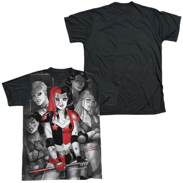 Harley Quinn Batman Bad Girls men's black back t-shirt