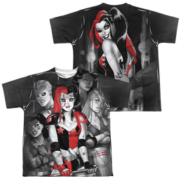Harley Quinn Bad Girls (Front/Back Print) - Youth All-Over Print T-Shirt Youth All-Over Print T-Shirt (Ages 8-12) Harley Quinn   