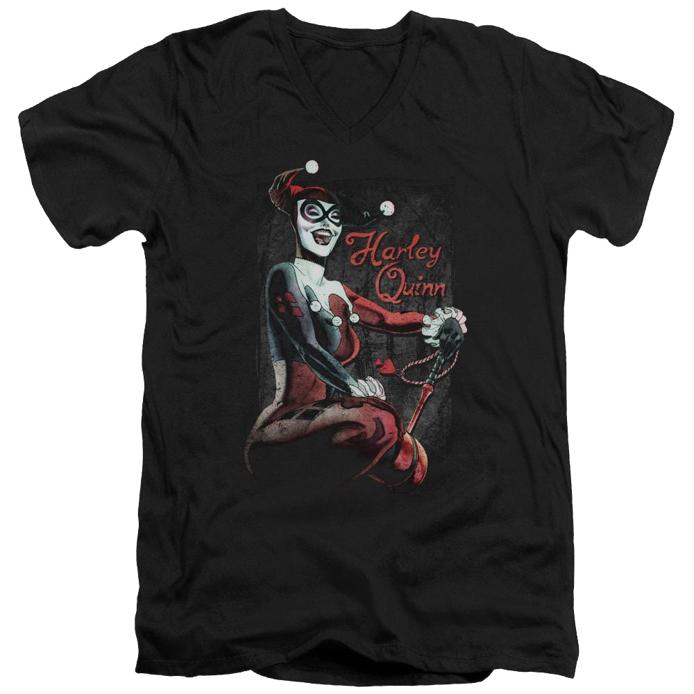 Batman Laugh It Up - Men's V-Neck T-Shirt Men's V-Neck T-Shirt Harley Quinn   