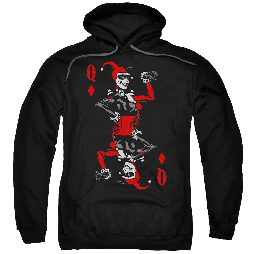 Batman Quinn Of Diamonds - Pullover Hoodie Pullover Hoodie Harley Quinn   
