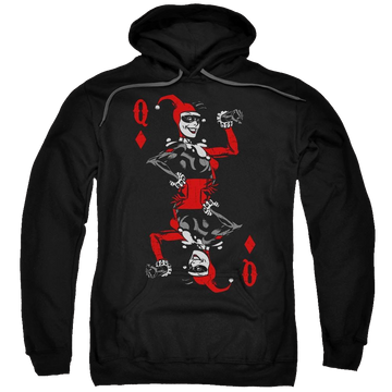 Batman Quinn Of Diamonds - Pullover Hoodie Pullover Hoodie Harley Quinn   