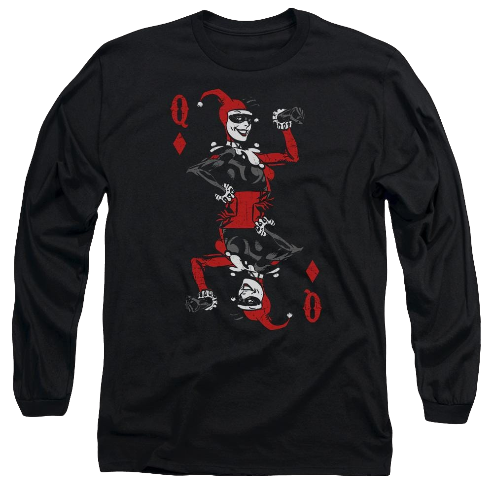 Batman Quinn Of Diamonds - Men's Long Sleeve T-Shirt Men's Long Sleeve T-Shirt Harley Quinn   