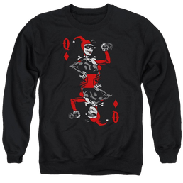 Batman Quinn Of Diamonds - Men's Crewneck Sweatshirt Men's Crewneck Sweatshirt Harley Quinn   
