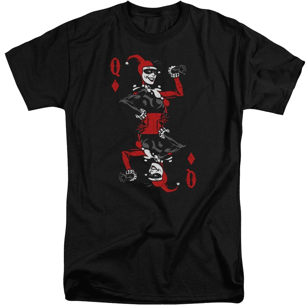 Batman Quinn Of Diamonds - Men's Tall Fit T-Shirt Men's Tall Fit T-Shirt Harley Quinn   