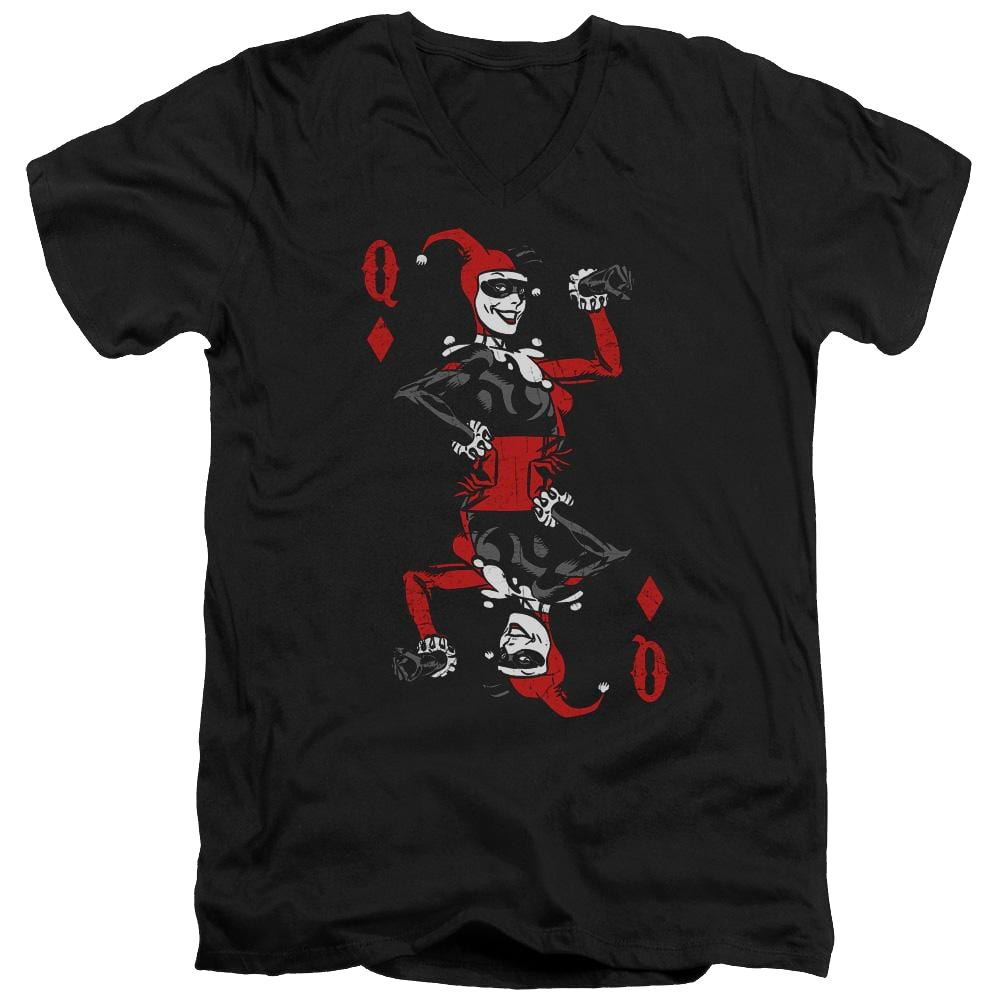 Batman Quinn Of Diamonds - Men's V-Neck T-Shirt Men's V-Neck T-Shirt Harley Quinn   