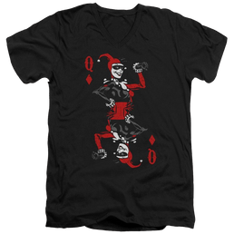 Batman Quinn Of Diamonds - Men's V-Neck T-Shirt Men's V-Neck T-Shirt Harley Quinn   