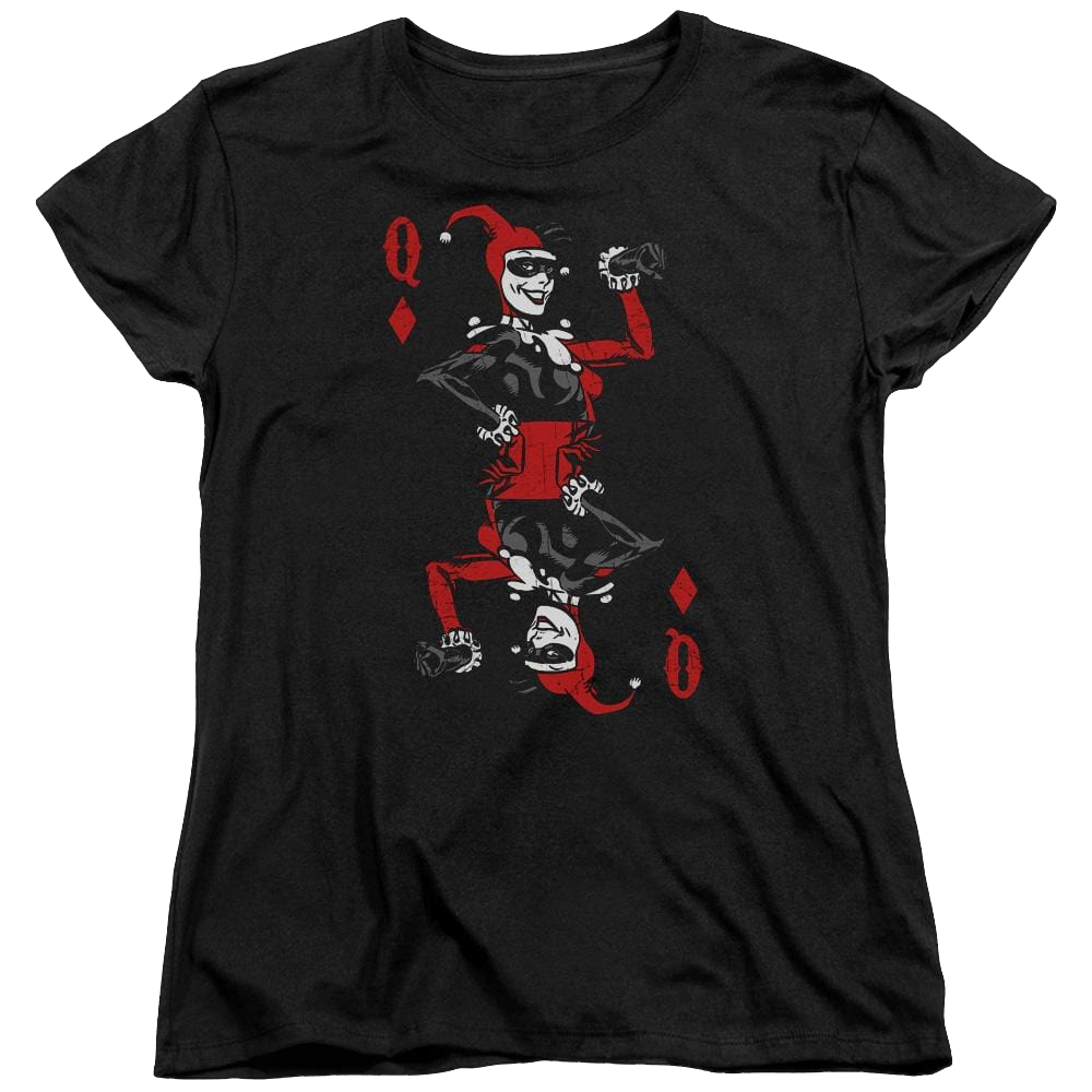 Batman Quinn Of Diamonds - Women's T-Shirt Women's T-Shirt Harley Quinn   