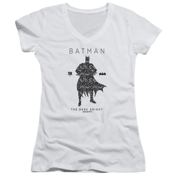 Batman Paislety Silhouette - Juniors V-Neck T-Shirt Juniors V-Neck T-Shirt Batman   