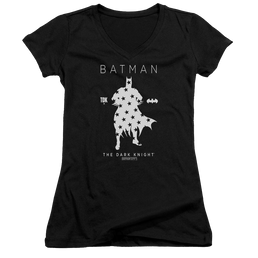 Batman Star Silhouette - Juniors V-Neck T-Shirt Juniors V-Neck T-Shirt Batman   