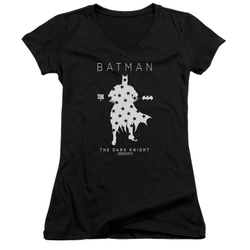 Batman Star Silhouette - Juniors V-Neck T-Shirt Juniors V-Neck T-Shirt Batman   
