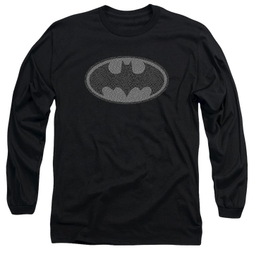 Black men's long sleeve t-shirt with Batman Elephant Signal graphic