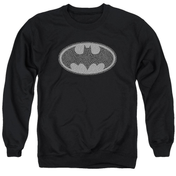 Black men's crewneck sweatshirt with Batman Elephant Signal graphic