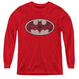 Dc Batman Rosey Signal - Youth Long Sleeve T-Shirt Youth Long Sleeve T-Shirt Batman   