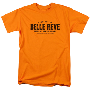 Orange men's regular fit t-shirt with Batman Belle Reve graphic