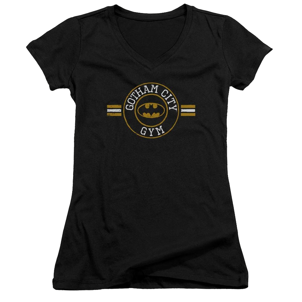Batman Gotham City Gym - Juniors V-Neck T-Shirt Juniors V-Neck T-Shirt Batman   