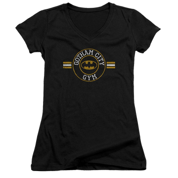 Batman Gotham City Gym - Juniors V-Neck T-Shirt Juniors V-Neck T-Shirt Batman   