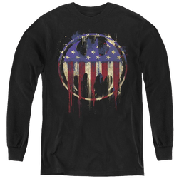 Dc Batman Bleeding Signal - Youth Long Sleeve T-Shirt Youth Long Sleeve T-Shirt Batman   