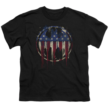 DC Batman Bleeding Signal - Youth T-Shirt Youth T-Shirt (Ages 8-12) Batman   