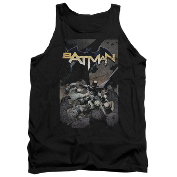Black men's tank with Batman One graphic