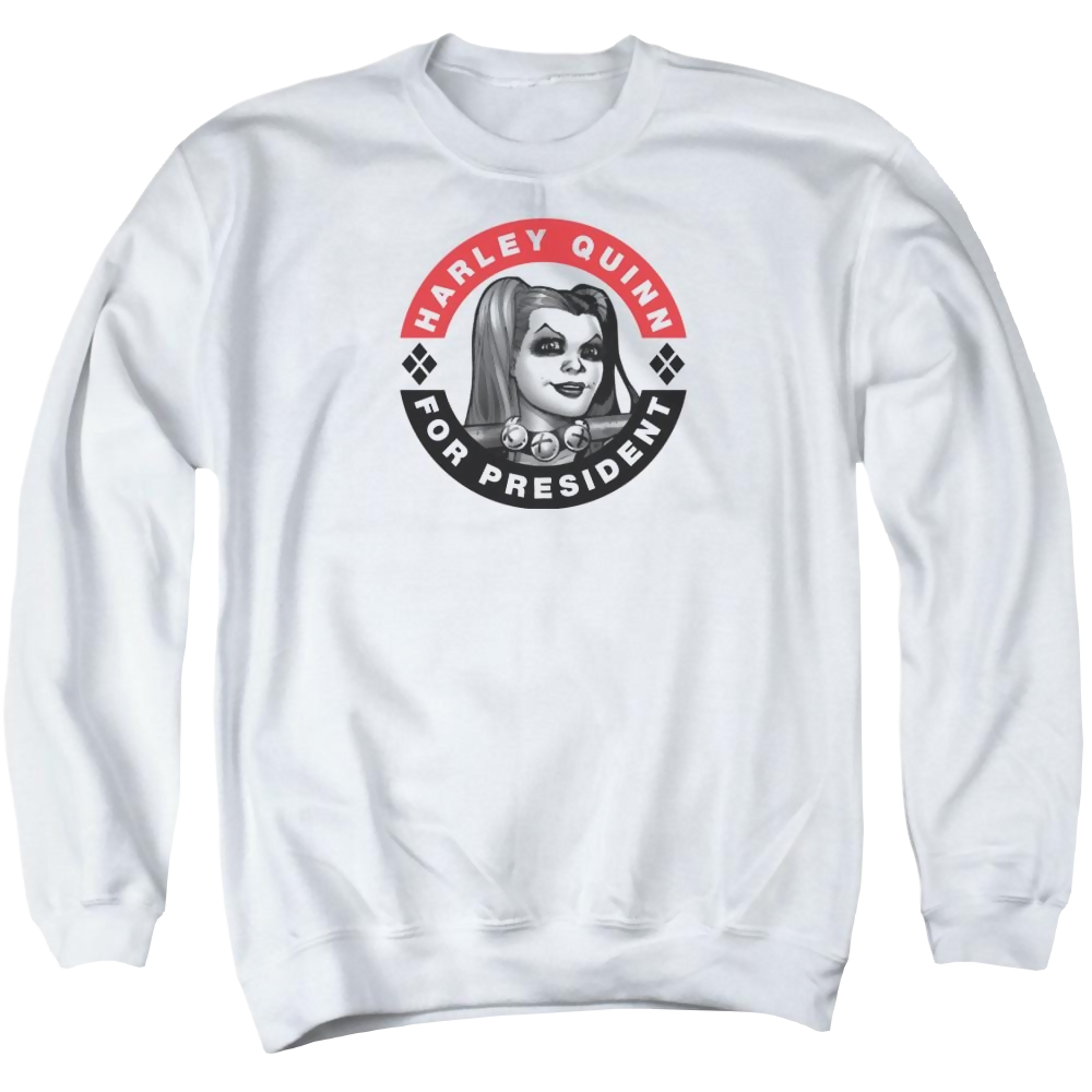 Batman Harley President Circle - Men's Crewneck Sweatshirt Men's Crewneck Sweatshirt Harley Quinn   