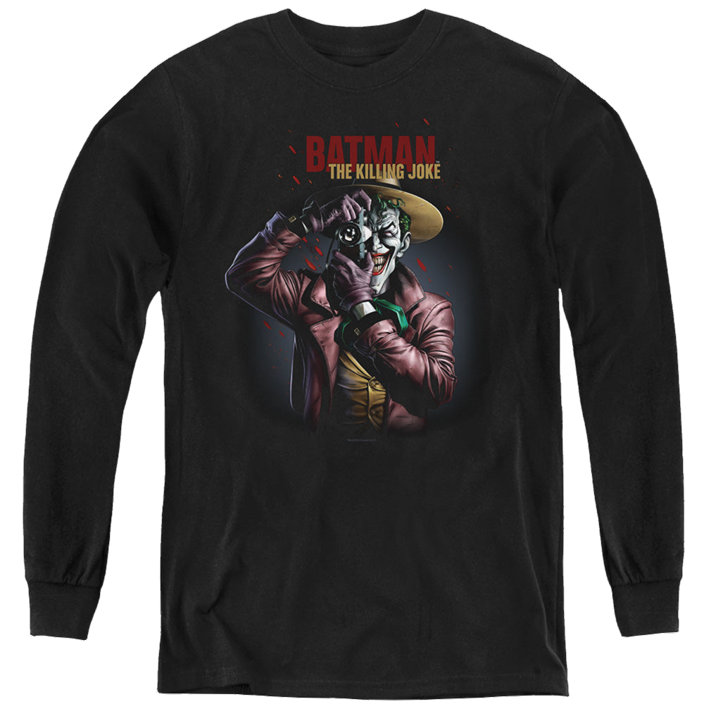 Joker, The Killing Joke Camera - Youth Long Sleeve T-Shirt Youth Long Sleeve T-Shirt Joker   