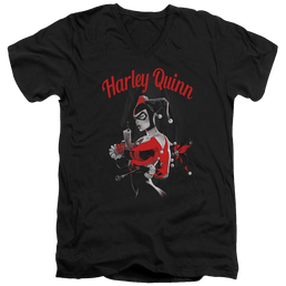 Batman Spring Gun - Men's V-Neck T-Shirt Men's V-Neck T-Shirt Harley Quinn   