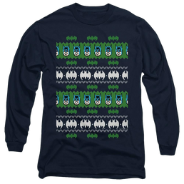 Dc Batman Batman Christmas Sweater - Men's Long Sleeve T-Shirt Men's Long Sleeve T-Shirt Batman   