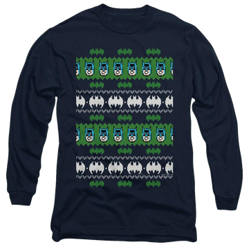 Dc Batman Batman Christmas Sweater - Men's Long Sleeve T-Shirt Men's Long Sleeve T-Shirt Batman   