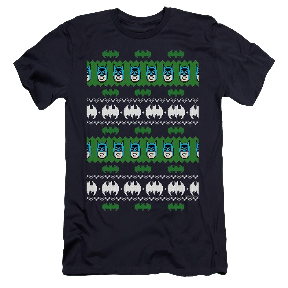 Dc Batman Batman Christmas Sweater - Men's Premium Slim Fit T-Shirt Men's Premium Slim Fit T-Shirt Batman   