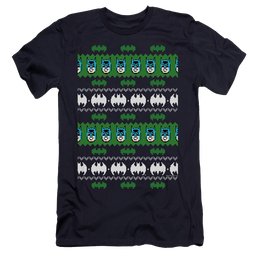 Dc Batman Batman Christmas Sweater - Men's Premium Slim Fit T-Shirt Men's Premium Slim Fit T-Shirt Batman   