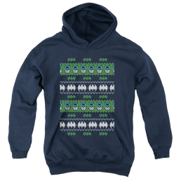 DC Batman Batman Christmas Sweater - Youth Hoodie Youth Hoodie (Ages 8-12) Batman   