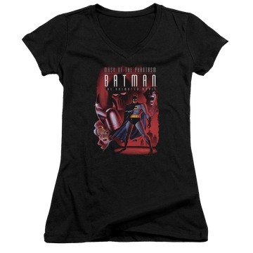 Batman Phantasm Cover - Juniors V-Neck T-Shirt Juniors V-Neck T-Shirt Batman   