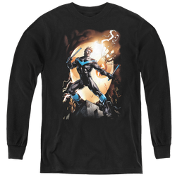 Nightwing Nightwing Against Owls - Youth Long Sleeve T-Shirt Youth Long Sleeve T-Shirt Nightwing   
