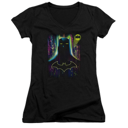 Batman Knight Lights - Juniors V-Neck T-Shirt Juniors V-Neck T-Shirt Batman   