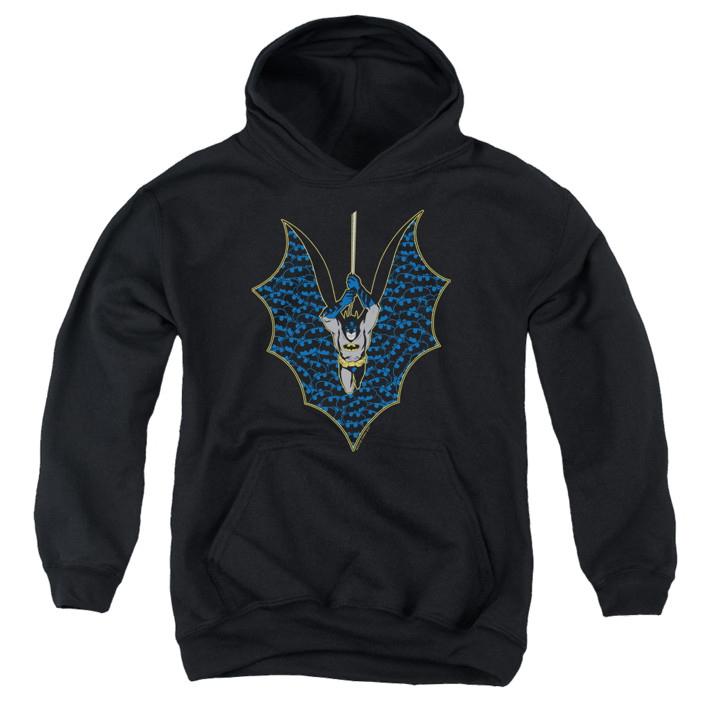 DC Batman Bat Fill - Youth Hoodie Youth Hoodie (Ages 8-12) Batman   