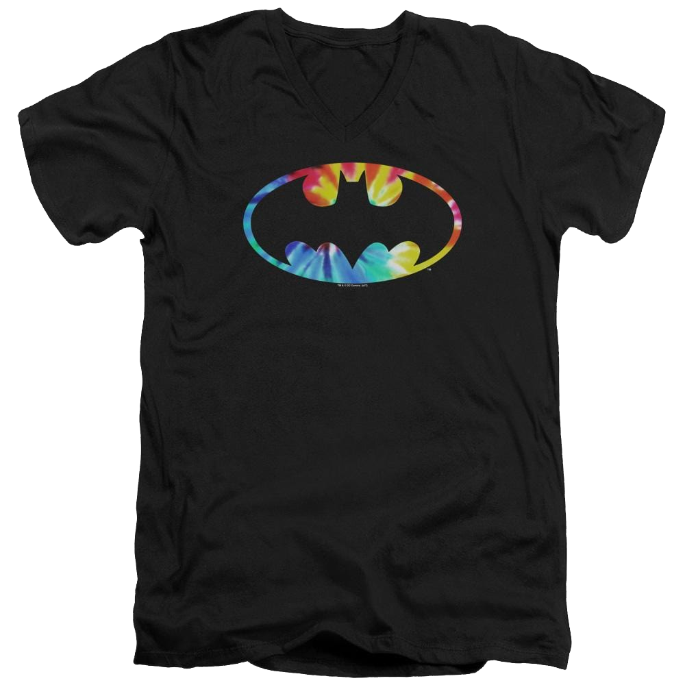 Batman Tie Dye Batman Logo - Men's V-Neck T-Shirt Men's V-Neck T-Shirt Batman   